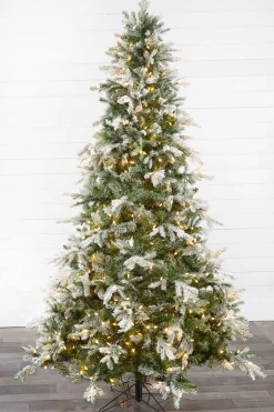 7.5' Snow Tip Aspen with 650 LED Lights
