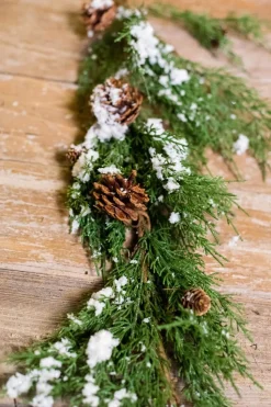 48” Snow Western Cedar Garland