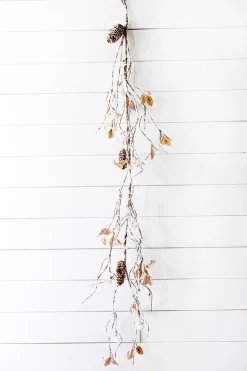 48" Snow with Glitter Winter Chalet Garland - Natural/Frost