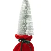13” Snowy Tree In Felt Gift Sack with Bow