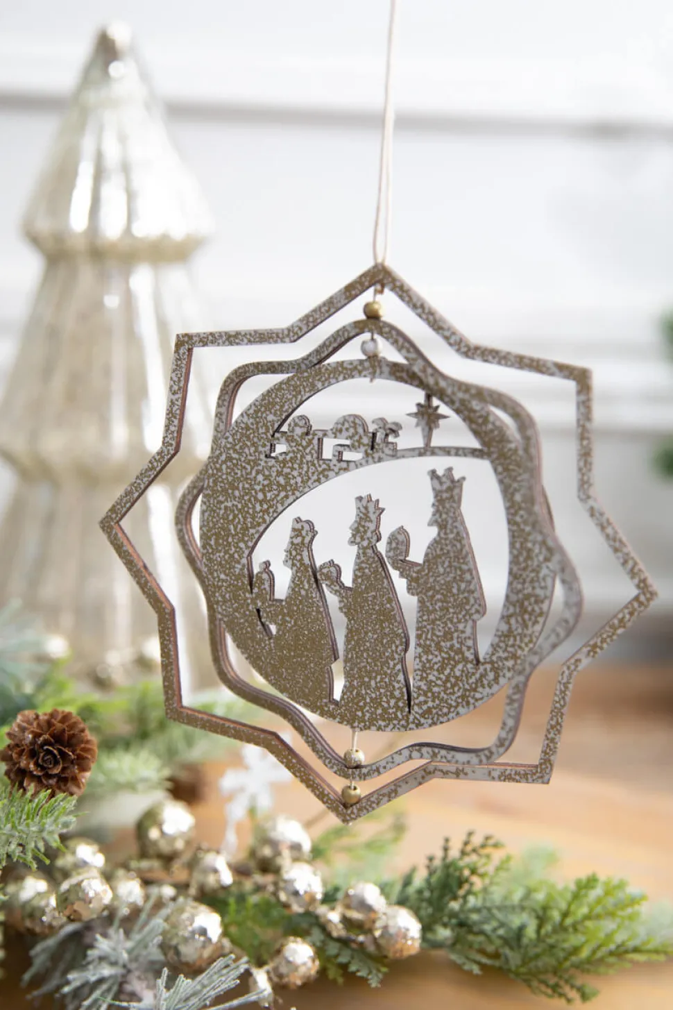 6" Spinning Nativity Ornament