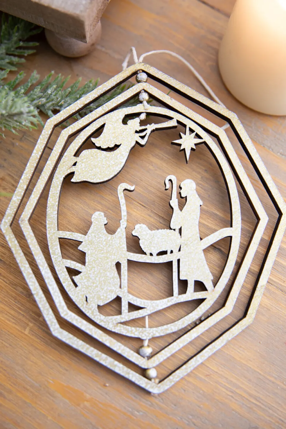 6" Spinning Nativity Ornament