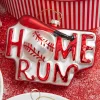 4” Sports Ball Glass Ornament - Baseball