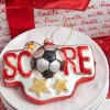 4” Sports Ball Glass Ornament - Soccer