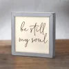 9" Square White Wood Plaque with LED Lights