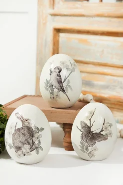 6" Standing Resin Egg - Set of 3