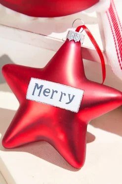 Star/Hat Glass Ornament