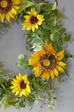 24" Sunflower Mixed Wreath
