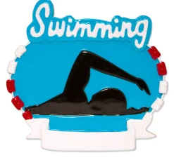 3" Swimming Customizable Ornament