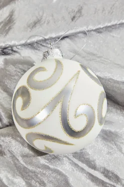 4" Swirl Holiday Ball Ornament
