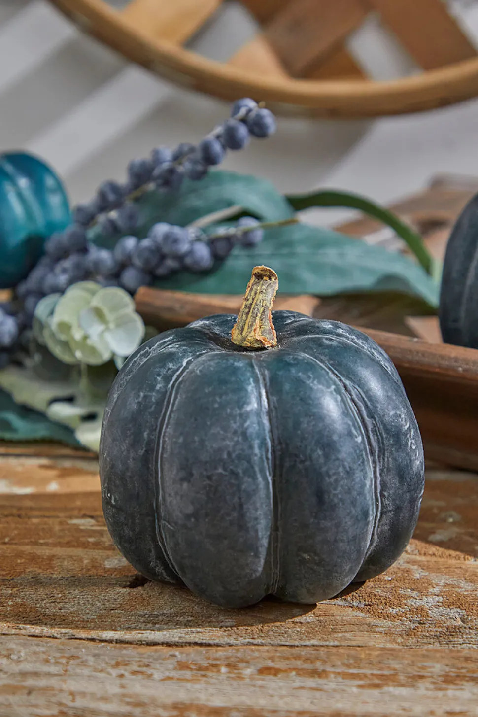 Teal Weathered Pumpkin