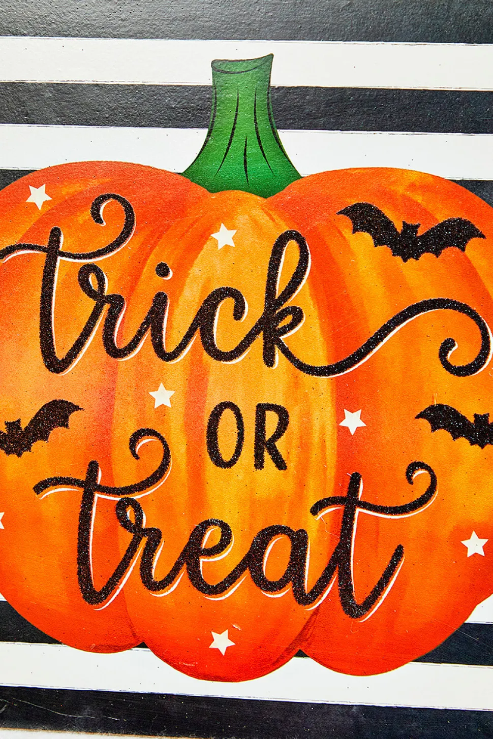 10" Trick or Treat Glitter Sign