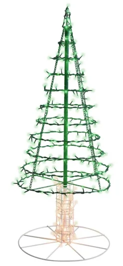 4' Twinkling Starry Alpine Tree - Green/Warm White 270 Lights