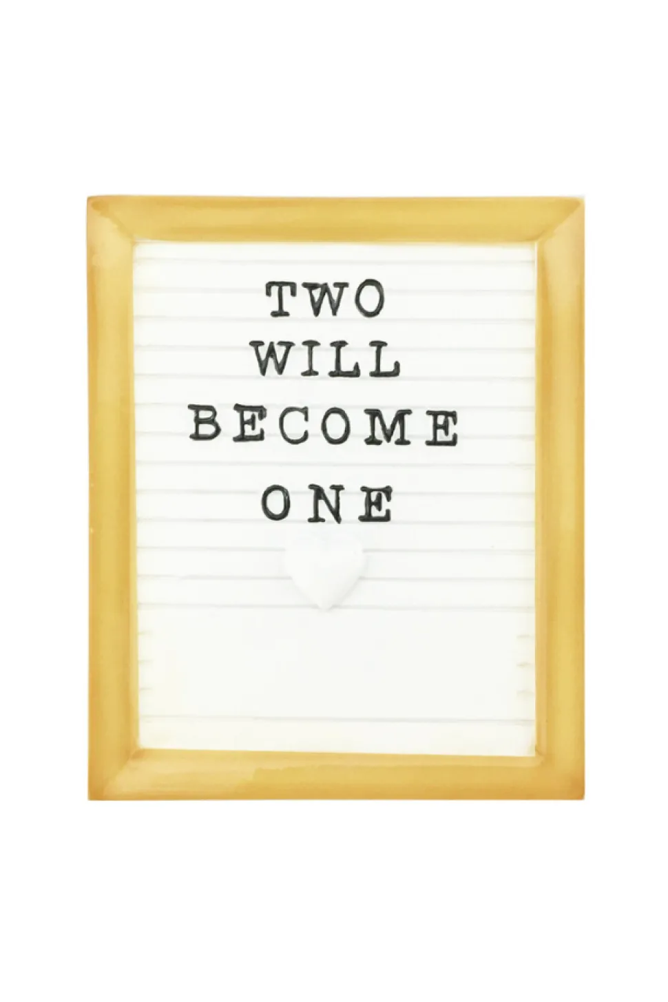 3.5" Two Will Become One Letter Board Customizable Ornament