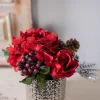 Valentine's Day Floral Arrangement with Real Touch Rose - Red