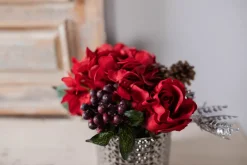 Valentine's Day Floral Arrangement with Real Touch Rose - Red