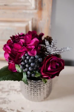 Valentine's Day Floral Arrangement with Real Touch Rose - Plum