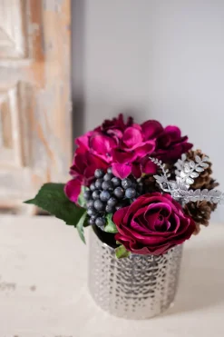 Valentine's Day Floral Arrangement with Real Touch Rose - Plum