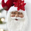 26" Velvet Santa Bust Wall Hanging
