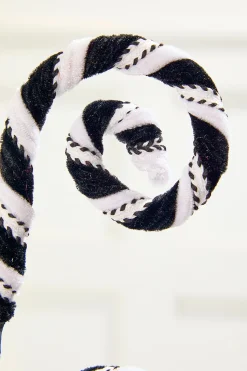 27" Velvet Stripe Spiral Curly Spray