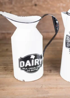 10" Vintage Metal Milk Pitcher