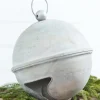 8" Weathered Tin Jingle Bell Christmas Ornament