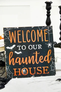10" Welcome To Our Haunted House Sign