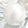 6.75" White Frost Glass Ball Ornament