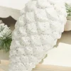 9" White Glitter Pinecone with Hanger