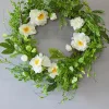 30" White Peony Wreath