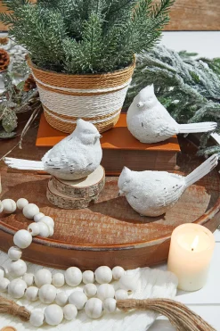 6” White Resin Cardinal Figurine