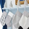 White Stocking with Gray Stripes