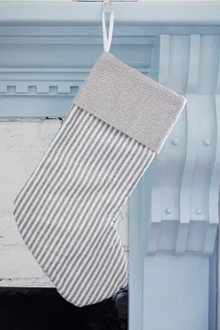 White Stocking with Gray Stripes