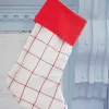 White Stocking with Red Stripes