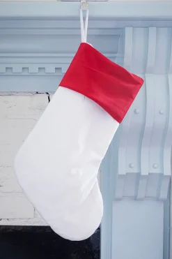 White Stocking with Red Trim