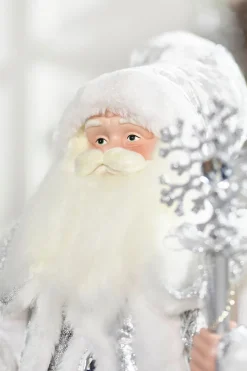28" White Winter Standing Santa