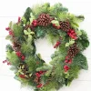 29" Winter Foliage & Magnolia Leaf Wreath