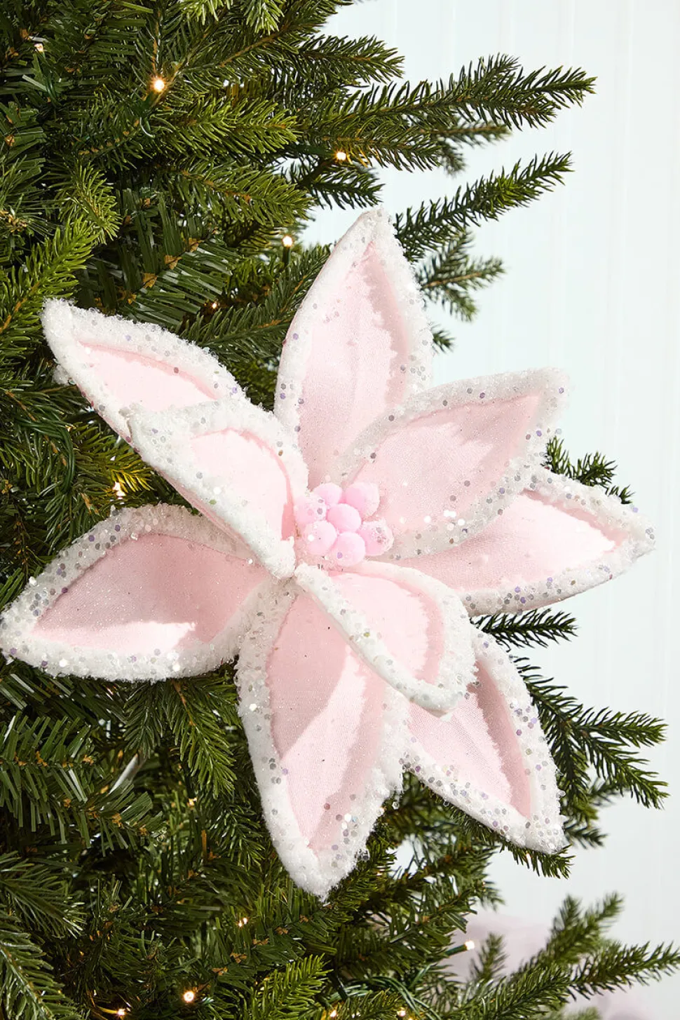 22" Winter Freeze Poinsettia Stem