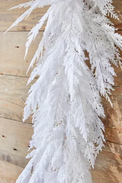 48" Winter Snowy Cedar Garland