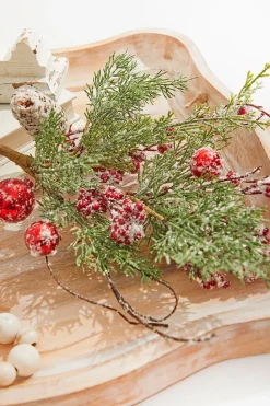 19" Winters Snowberry Spray