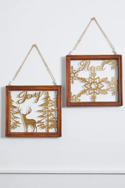 10” Wood Christmas Wall Sign