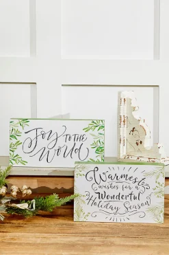 9" Wooden Christmas Sign