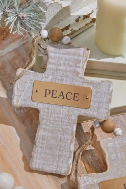 6" Wooden Cross Ornament