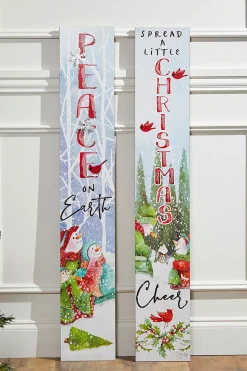 42" Wood Holiday Porch Sign