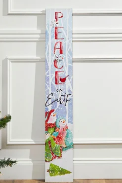 42" Wood Holiday Porch Sign