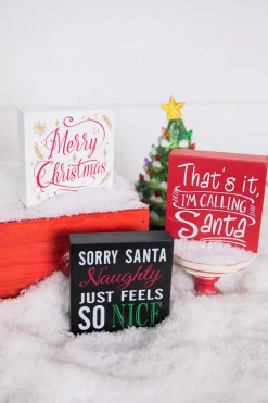 4” Wood Holiday Sign