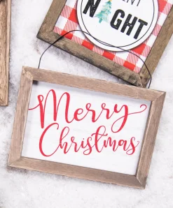 5.5” Wood Holiday Sign Ornament