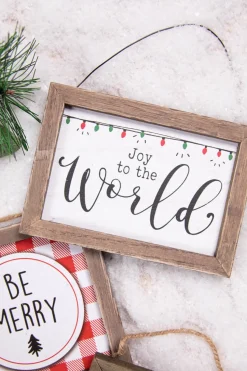 5.5” Wood Holiday Sign Ornament