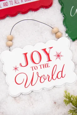 6.6” Wood Holiday Sign Ornament