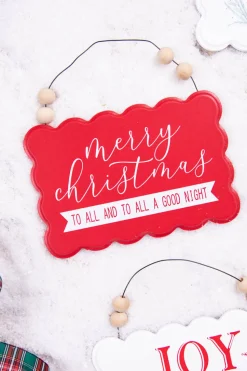 6.6” Wood Holiday Sign Ornament
